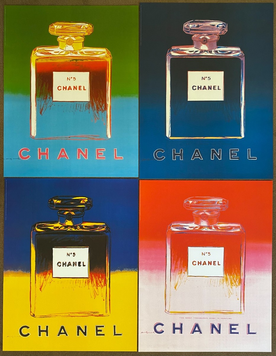 CHANEL NO5 アンディ　ウォーホル Vintage Original Andy Warhol 'Chanel No. 5' Set, On Linen | eBay
