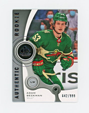 ADAM BECKMAN 2021-22 SP Game Used Edition Authentic Rookie Rc #642/999 MN Wild