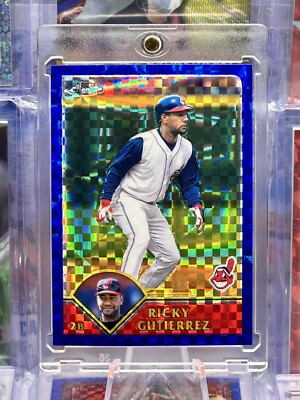 2003 Topps Chrome /57 Refractor XFractor #418 Ricky Gutierrez Cleveland Indians