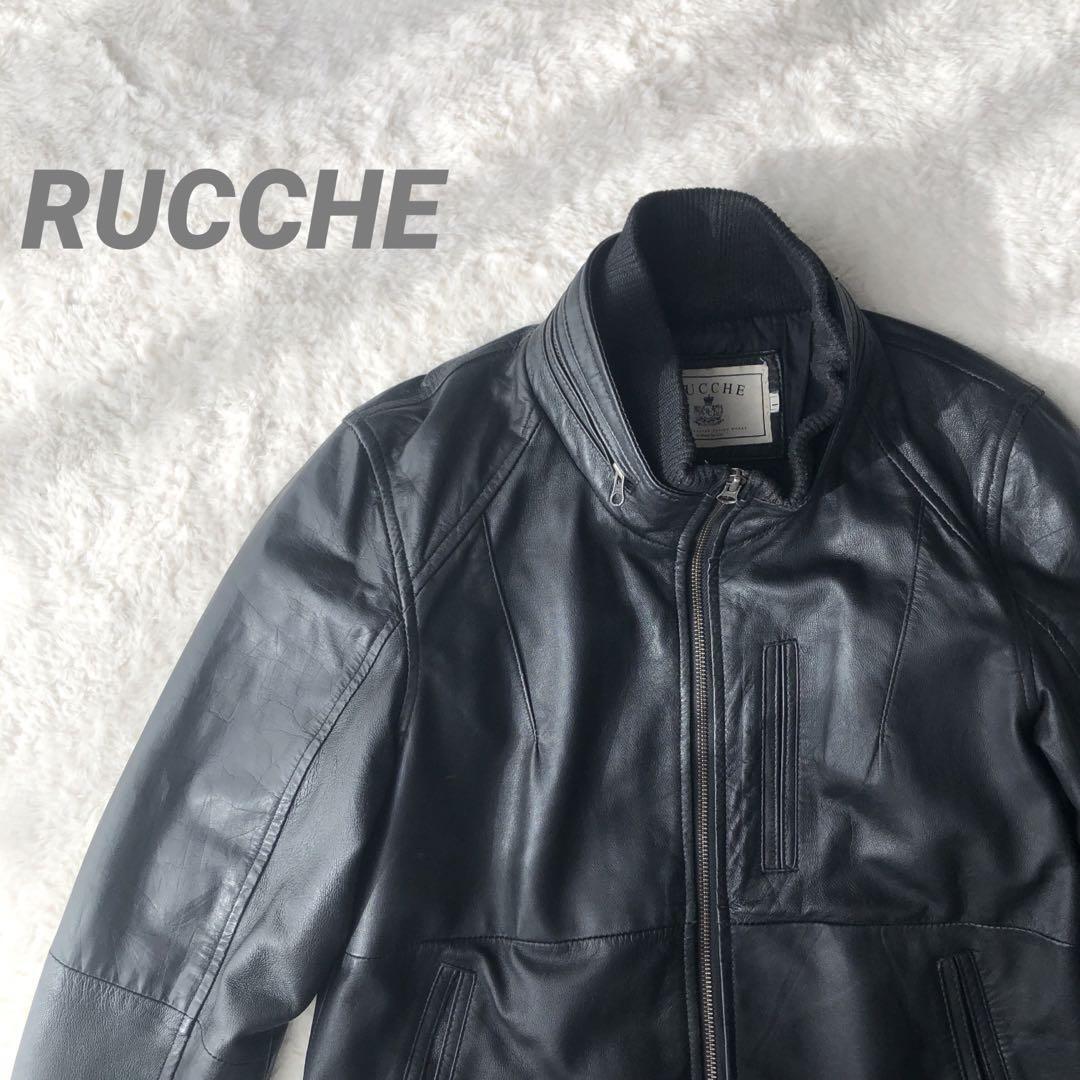 Stylish Unisex Black Rucche Lamb Leather Writer’s Jacket Size L