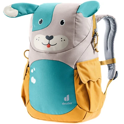 Deuter Kikki Kinder-Rucksack Kinderrucksack Tagesrucksack Tier Hund Blau/Gelb - Bild 1 von 4