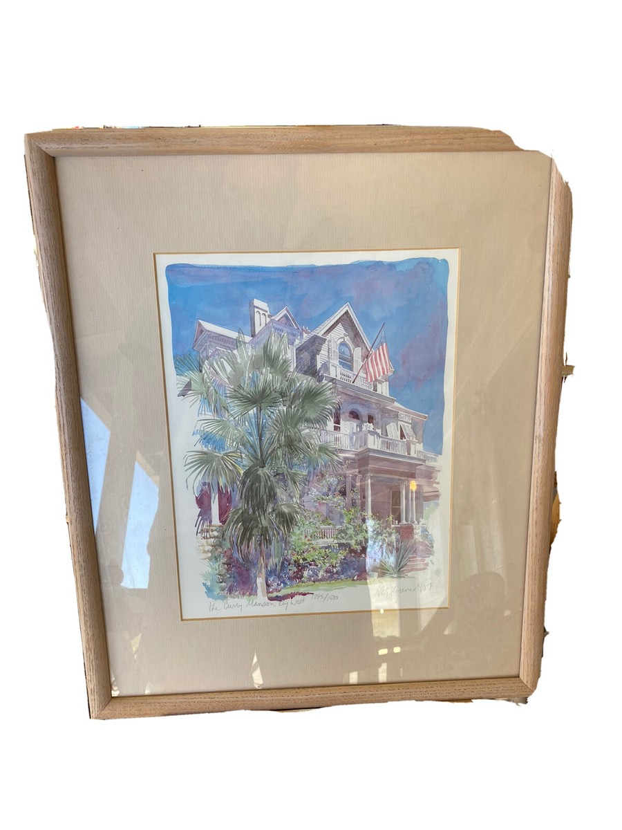 Robert E. Kennedy Curry Mansion ポスター Fine Art N.E. Kennedy Framed Lithograph Signed Curry Mansion