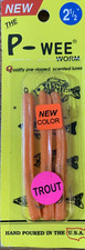 IKE-CON P-Wee WormBait Cheesey For Trout 2 1/2" Pre-rigged Scented Lure-SHIP24HR