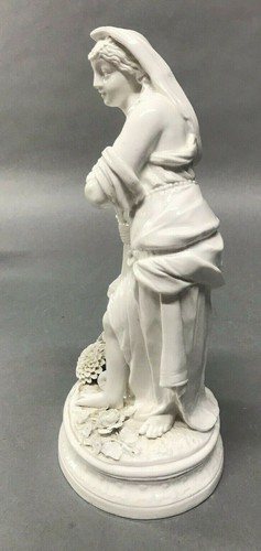VINTAGE ANTIQUE PORCELAIN BLANC DE CHINE FIGURAL 13" STATUE OF A GODDESS - Picture 4 of 7