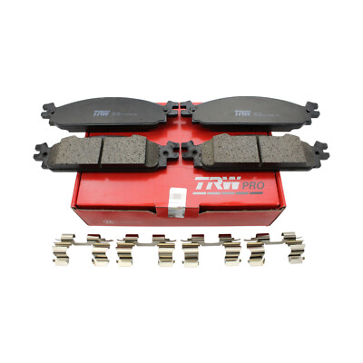 TRW Pro Front Ceramic Slotted Brake Pads with Hardware for Flex Taurus MKS MKT