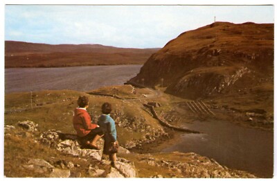 1960er Hughson Brüder Shetland Inseln Postkarte Mavis Grind Isthmus verschickt 1976