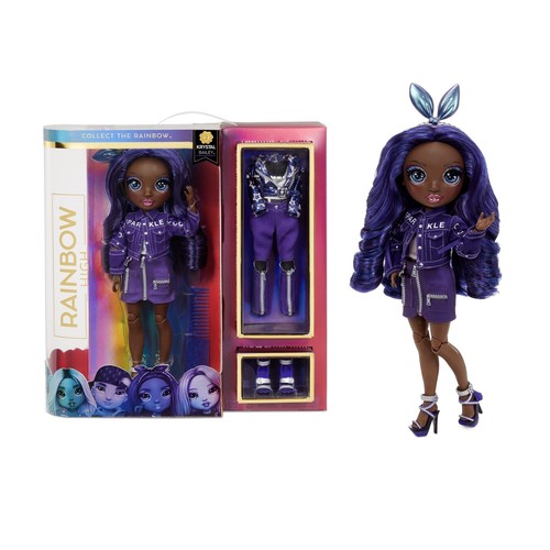 Krystal Bailey – Indigo (Dark Purple) Fashion Doll with 2 Outfits to Mix & Ma...
