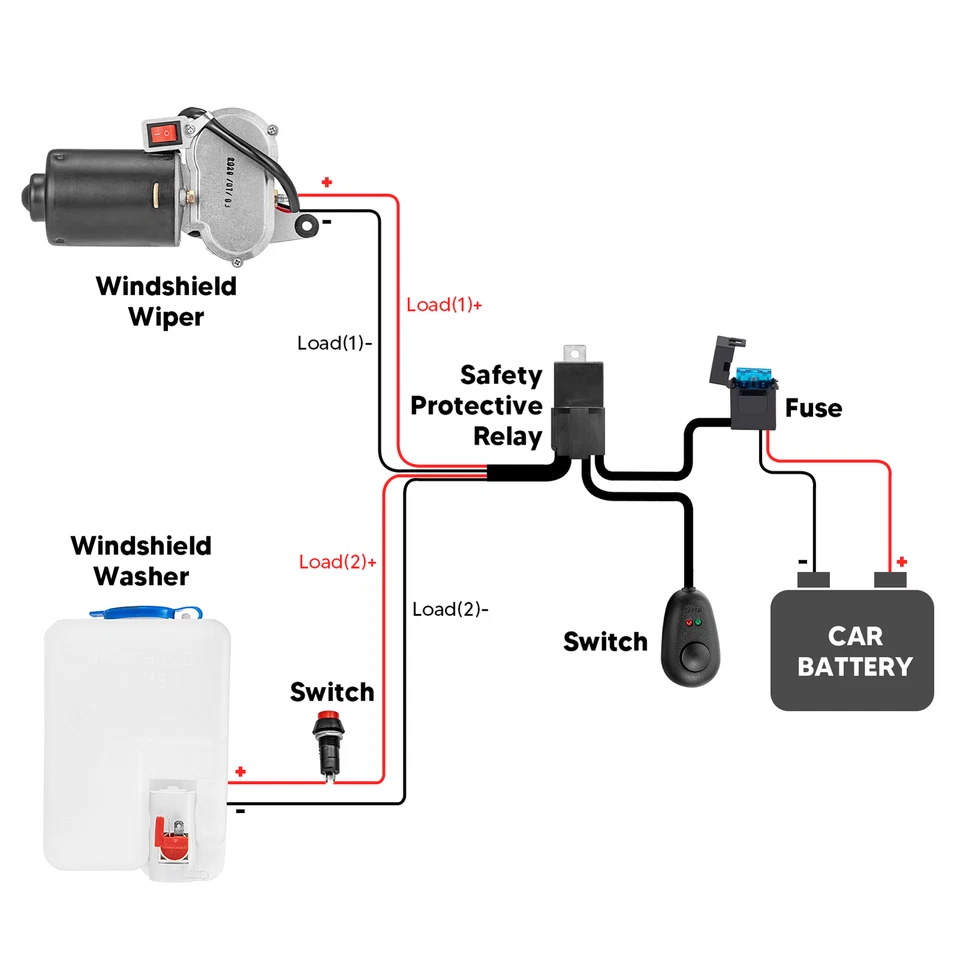 UTV 12V Electric Windshield Wiper Motor Kit for Can Am Commander/ Maverick 1000 - Image 4 of 4