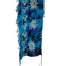 Swim Suite Cover Up Aqua Blue and Purple Tie Die Aztec Sun Pre-Owned