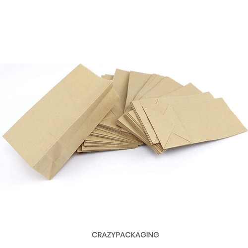 Kraft Brown Take Away Paper Bags Grocery Market Party Gift Craft Food Cake Bag - Picture 41 of 78