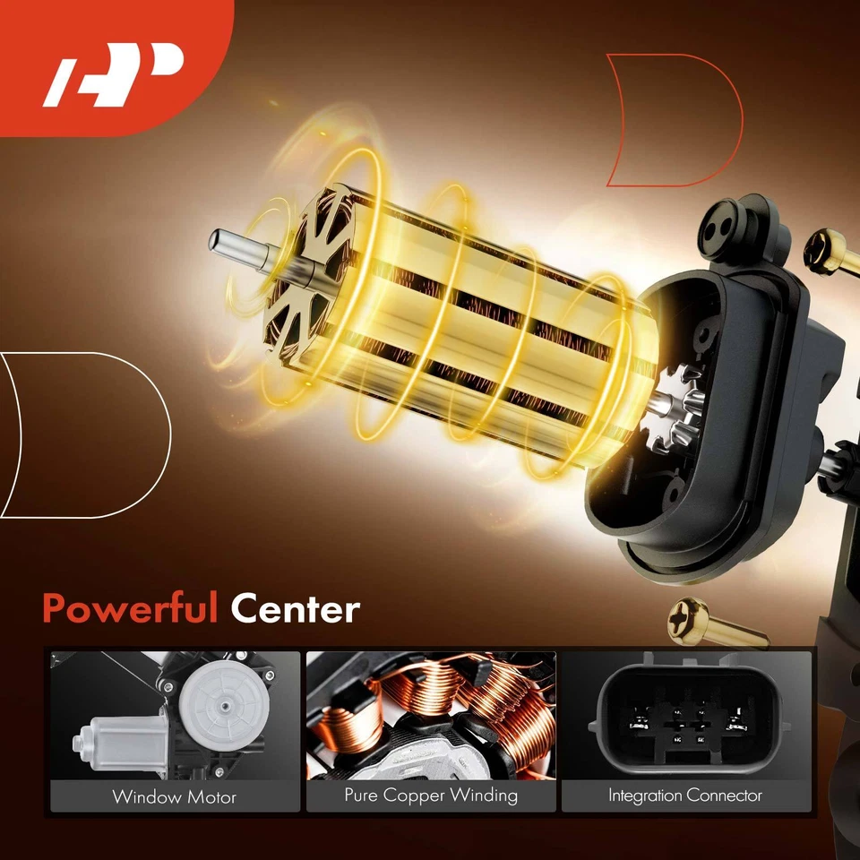 Regulador de ventana eléctrica delantero izquierdo A-Premium con motor para Acura ILX 2013 2014 2015 Foto 4 de 4