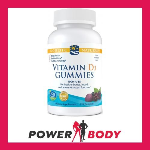 Vitamin D3 Gummies, 1000 IU Wild Berry - 120 gummies