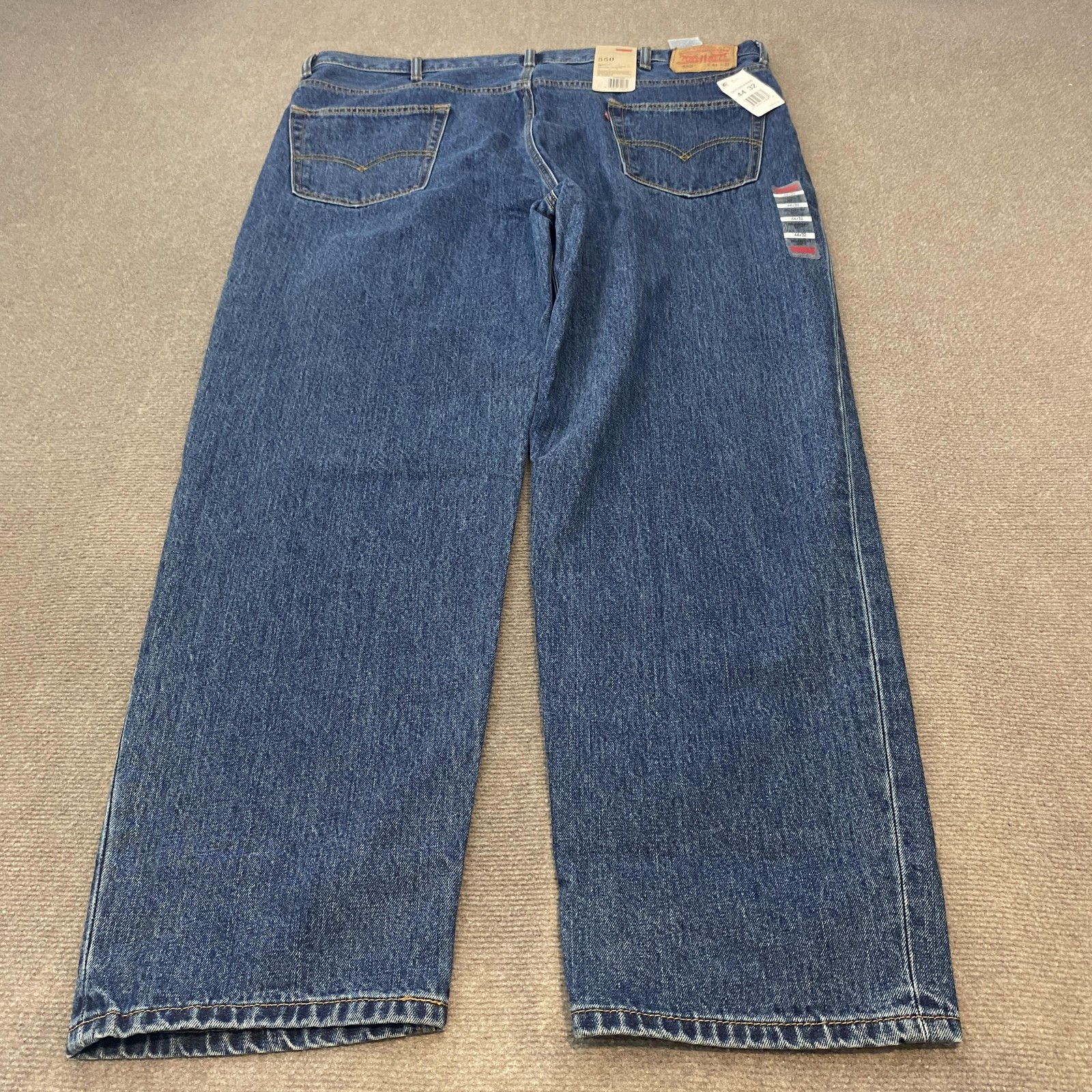 Levis 550 Jeans Mens 44x32 Blue Relaxed Fit Tapered Leg Denim New with Tags