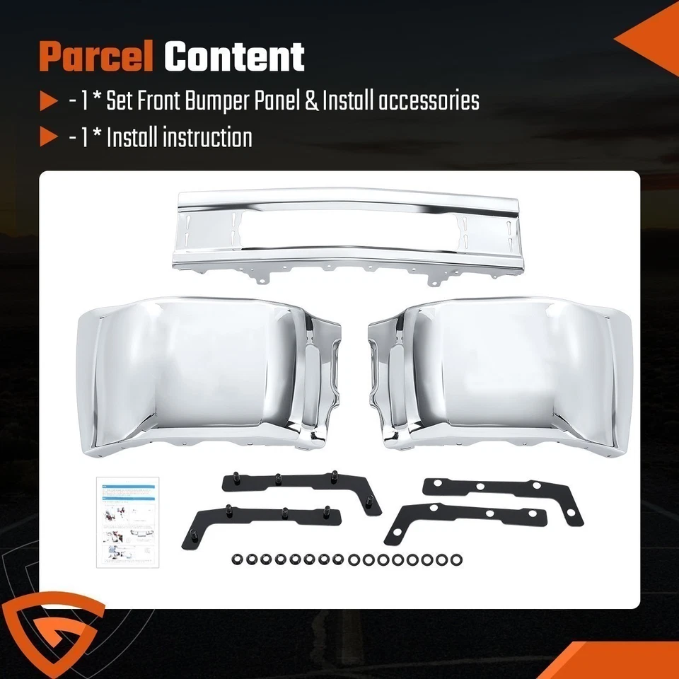 NEW Chrome - Front Bumper Face Bar for 2015-2019 Chevy Silverado 2500HD 3500 HD - Image 2 of 4