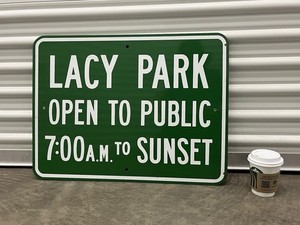 LACY PARK Porcelain sign SAN MARINO, CA BEAUTIFUL  Sign!!!