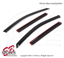 Black Tinted Out-Channel Vent Visor Deflector 4pcs For 2011-2016 Jeep Compass