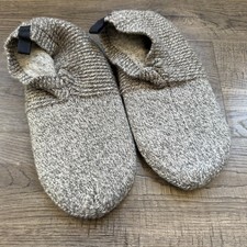 BOMBAS The Gripper Slippers Gray Womens Sz Medium 9-11.5 Non-Slip Wool Blend