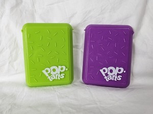 Set Of 2 Kellogg's Pop-Tarts Green And Purple Storage Container Box