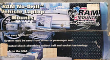RAM Mounts No-Drill Vehicle Laptop Mount Adjustable Stand Universal Black Metal