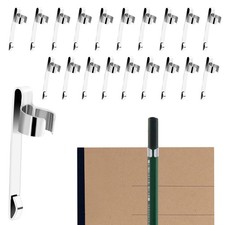 20 Pieces Metal Pen Clips Pencil Holder Clip Snap in Pencil Clips Slide on Pe...