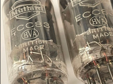 Strong GM values AMPLITREX pair MULLARD tubes 12AX7 ECC83 year 1961 Blackburn