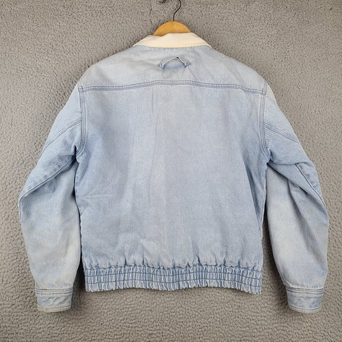 VINTAGE Levi Strauss Herren klein blau Denim kariert gefüttert Cord Kragen Jacke - Bild 3 von 7
