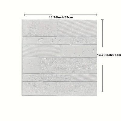 PVC Waterproof Wallpaper 3D White Wall Sticker Suitable for Living Room Bedroom 