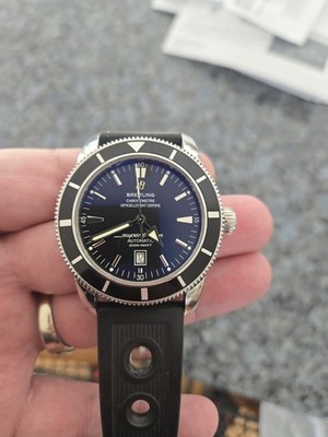Breitling SuperOcean Heritage Stainless Steel 46mm Black Stick Dial Watch