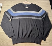 Banana Republic Men  s 100 Merino Wool V-Neck Sweater Black Men  s Size L