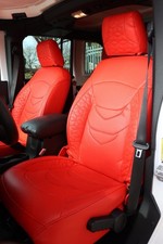 2015 Fits Jeep Wrangler Jk 4doors Custom Seat Covers Red With Black Stitching