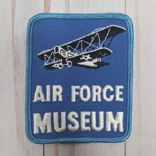US Air Force Museum Dayton Ohio Vintage Biplane Blue White Embroidered Patch