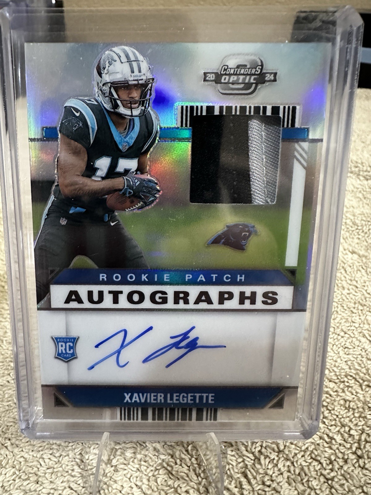 2024 Panini Contenders Optic Xavier Legette Rookie Patch Auto 58/75 No.RPA-XLE