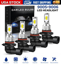 9006 9005 Led Headlight Kit Combo Bulbs 10000k High Low Beam Super Bright White 9006 9005 Led Headlight Kit Combo Bulbs 10000k High Low Beam Super Bright White