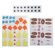 Foam Egg Stickers 64 Pack Easter Decorations, Bonnet Making, Arts and Crafts
