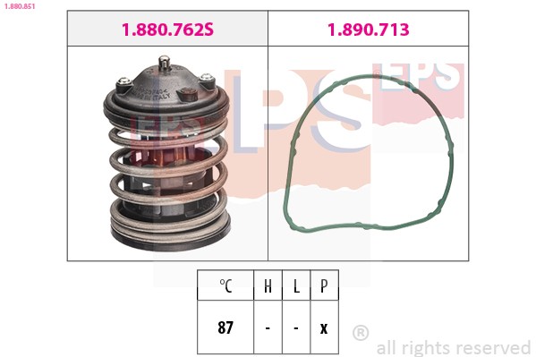 Thermostat KüHlmittel EPS 1.880.851 Mit Dichtung FüR Toyota Mini-image