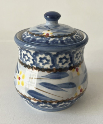 Temptations by Tara Old World Blue Small Sugar Bowl with Lid