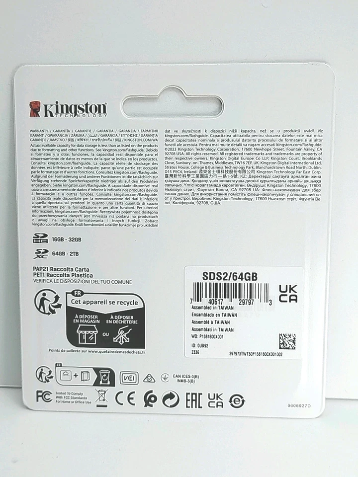 64GB Kingston Canvas Select Plus SD Card Class 10 V10 UHS-I High Speed (SDS2/64) - Image 2 of 2