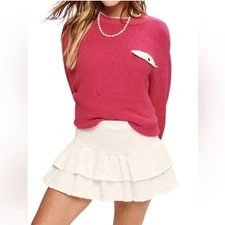 SER.O.YA Valentina Fuchsia Purple Sweater Size L NEW