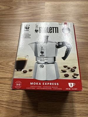#ad Bialetti Moka Express Iconic Italian Stovetop Espresso Maker Silver 3 Cups $33.99