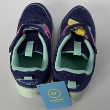 Munchkin by Stride Rite Lake Blue Pink Sneaker Kids 12M Hook Loop Flexible