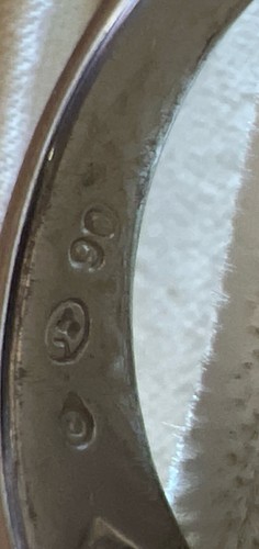 G&S Vintage Splitter Biker Ring Schwarz Achat Bär Größe 10 - Bild 4 von 8
