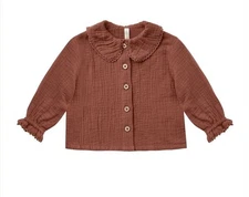 Rylee and Cru Girls Long Sleeve Shirt, Size 6/7  Color Wine NEW