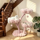 Pink Vertical Cat Tree Activity Center Compact Multi-Level Cat Tree Furniture