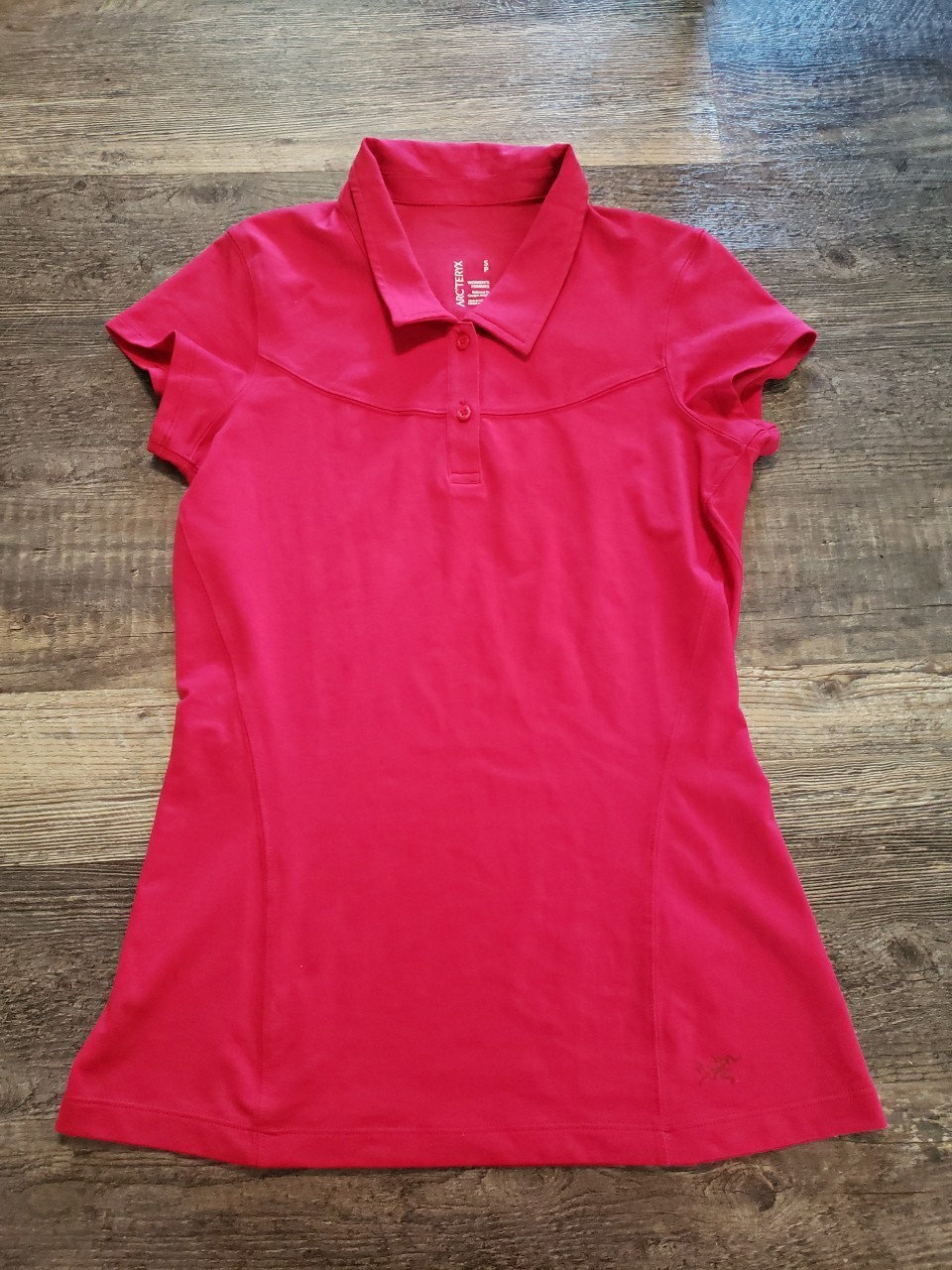 ARC'TERYX Arcteryx Polo Donna Relaxed Fit Coupè Ampia Taglia S P Rosa Magenta (B