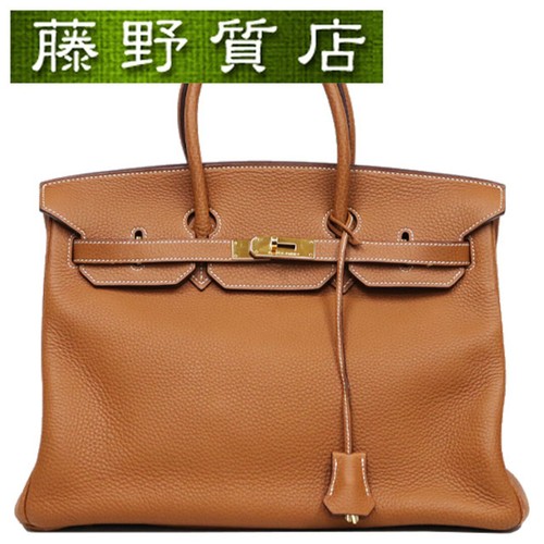 Hermes Birkin 35 Torillon Gold Hardware □J Engraved 2006 Handbag Bag Used FUJI-0