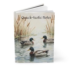 Mallard Ducks pond scene Hardcover Journal  Quack-tastic Notes