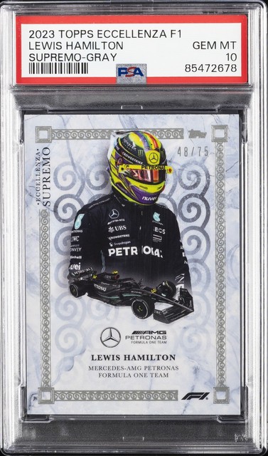 2023 Topps Eccellenza Formula 1 Supremo-gray Lewis Hamilton 48/75 PSA 10