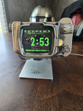 Pip-Boy Fallout Vault Boy Prop Replica Display Stand, Metal/Plastic Collectible