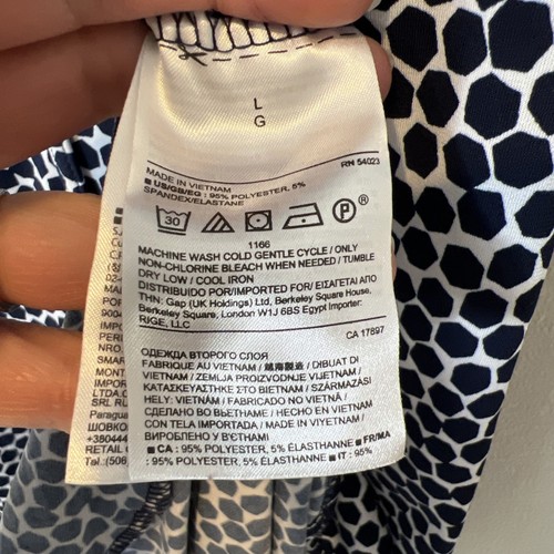 Banana Republic Womens Geometric Lightweight Sleeveless Dress Navy Size Large - Picture 5 of 16