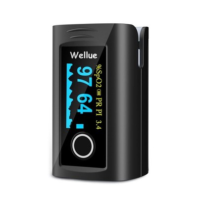 Wellue Fingertip Pulse Oximeter, Blood Oxygen 1 Count (Pack of 1), Black 